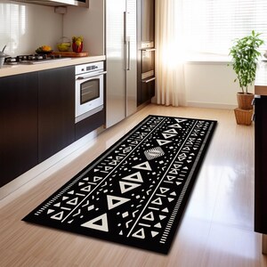 Black white rug, Minimalist rug, Mystic design rug, Gothic area rug, Sustainable rug, Easy to care rug, Anti slip back rug, Contemporary rug