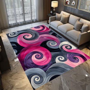 Luxury runner rug, Mushroom rug, Area Runner Rug, Non-slip rug, Corridor runner, Machine washable rug, Housewarming rug, Colorful rug