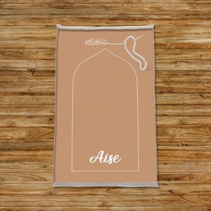 Tappetino musulmano personalizzato, tappeto da preghiera Luxurios, strato di preghiera, tappeto Umrah, tappeto corano musulmano, sajada estetica, Masjid sajadah, tappeto morbido, PR 07