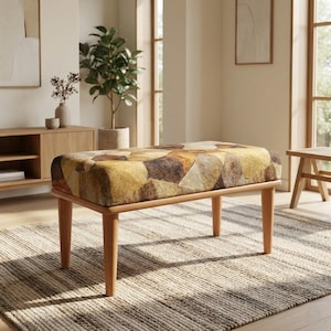 Mudroom bench, Kitchen bench, High end furniture, Boho bench, Southwestern bench, Livingroom bench, Area bench, Ottoman cozy bench, C-19