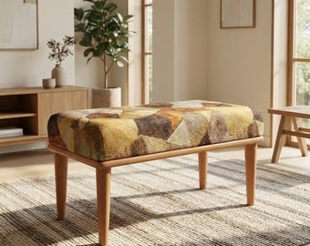 Mudroom bench, Kitchen bench, High end furniture, Boho bench, Southwestern bench, Livingroom bench, Area bench, Ottoman cozy bench, C-19
