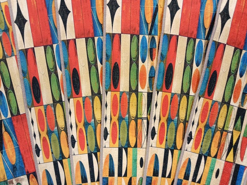 Colorful Stair Runner Rug - Geometric Pattern, Indoor Use