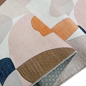 Non-slip rug, Bedroom area rug, Balcony rug, Colourful rug, Washable rug, Geometric patterned rug, Contemporary rug, Easy to clean rug,