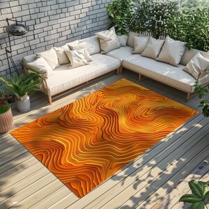 Vortex Area Rug: Modern Living Room Decor, Non-slip Washable Rug - Etsy