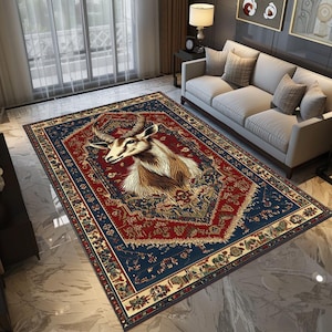 Decorative rug, Rich design rug, Animal print rug, Contemporary rug, Rug for living room, Home entrance rug, Sustainable rug, Cozy rug