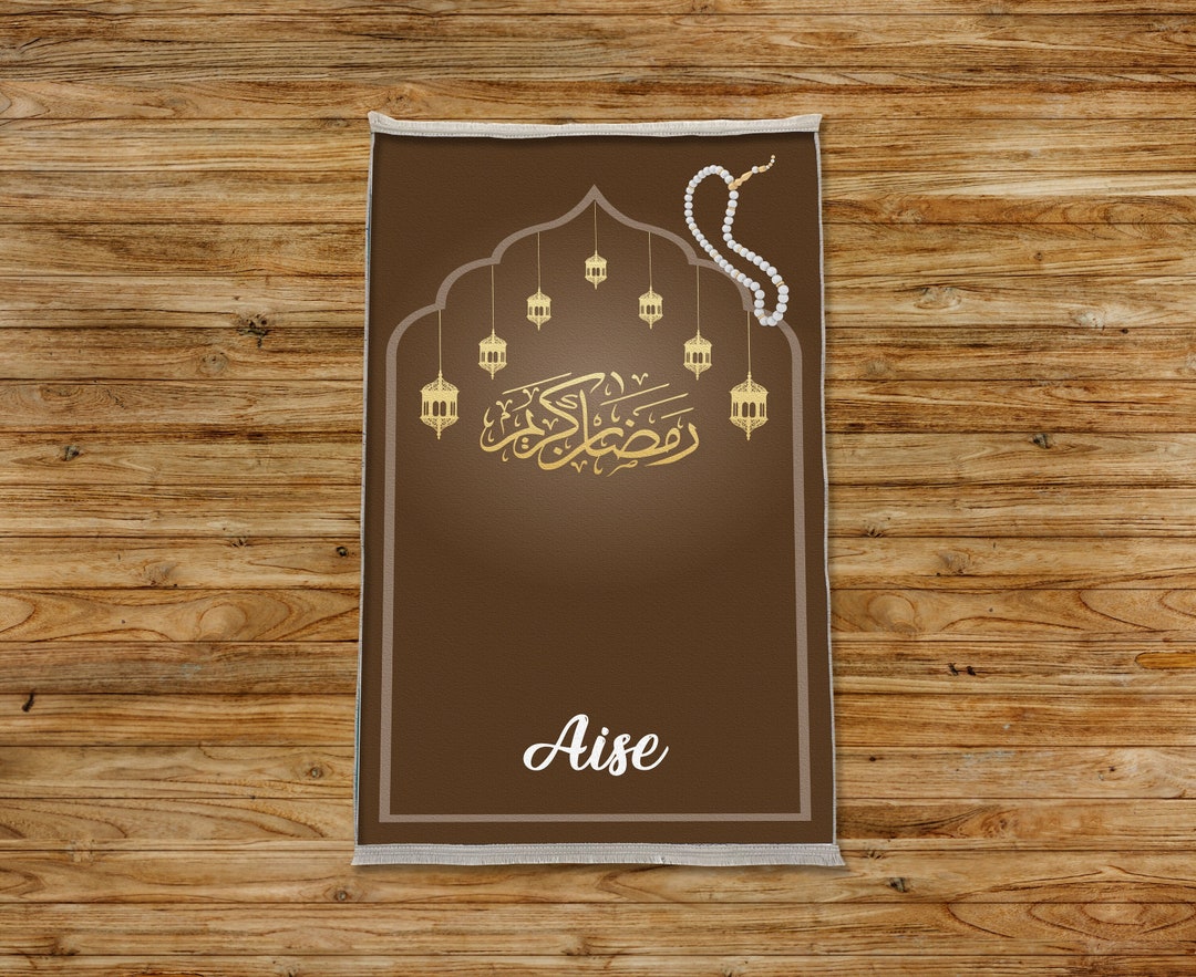 Quality Islamic Prayer Mat – Janamaz With Kaba & Hajar Al-Asuad Design, Made In Turkey - View #5