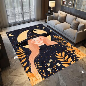 Magical pattern rug, Sky design rug, Modern decoration rug, Stylish area rug, Non-slip rug, Cozy runner rug, Designer rug, Bedroom rug