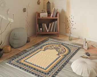 non slip rug , washable rug, minwal prayer rug, turkish prayer rug, area rug, soft turkish prayer rug, hajj gift prayer rug,housewarming rug