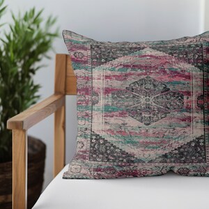 Modern pillow cover, Soft colored pillow, Tribal pillow, Eclectic pillow, Porch pillows, Multicolor pillow, Chair pillow, Ethnic pillow case