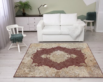 Oriental rug, Large size rug, Traditional rug, Living room rug, Dining rug, Floral rug, Primitive rug, Aesthetic rug, Cottage rug, Boho rug