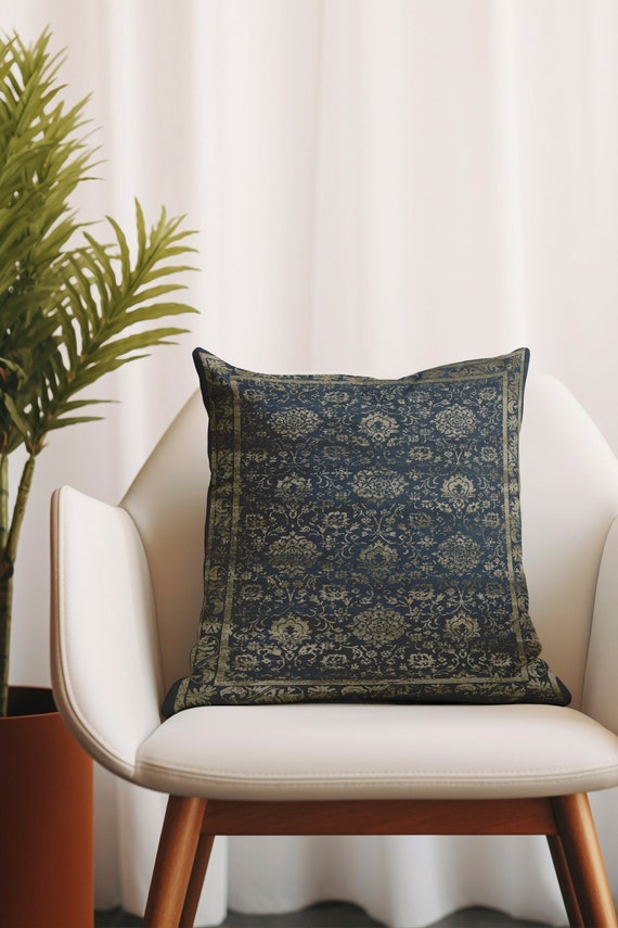 Damask Pillow Case Dark Decor Pillow Traditional Pillow Living Room Pillow Bedding Pillow Lodge Pillowcase Bench Pillow Chair Pillow Etsy UK