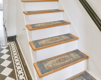 bullnose trappsteg, rustik löpare, slitstark löpare, modern trappsteg, tvättbar trappmatta, halkfri trappmatta