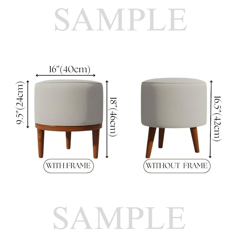 Cat pattern round pouf, Cute design bench, Colorful footstool, Elegance round pouf, Bedroom pouf, Comfortable furniture, Stylish bench, H-12