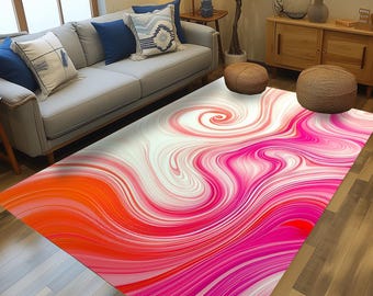 Alfombra rosa rubor, Alfombra antideslizante, Alfombra con estampado artístico, Alfombra de color lindo, Alfombra lavable a máquina, Alfombra de área de diseño, Alfombra con acentos, Alfombra impresionante