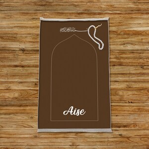 Tappetino da preghiera lavabile, tappetino salah Comfort, tappetino musulmano da viaggio, janamaz di lusso, sajadah durevole, sajadah personalizzata, Ramadan sajadah, PR 07