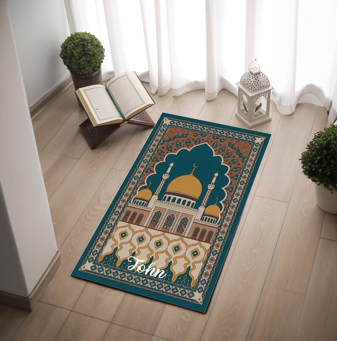 Islamic Rug Wall Ramadan Gift Prayer Rug, Islamic Design Prayer Rug, Soft Prayer Rug ...