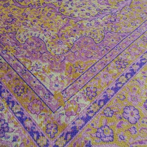 Orange Purple Rug, Modern Rug, Bold Pattern Rug, Abstract Rug, Washable ...