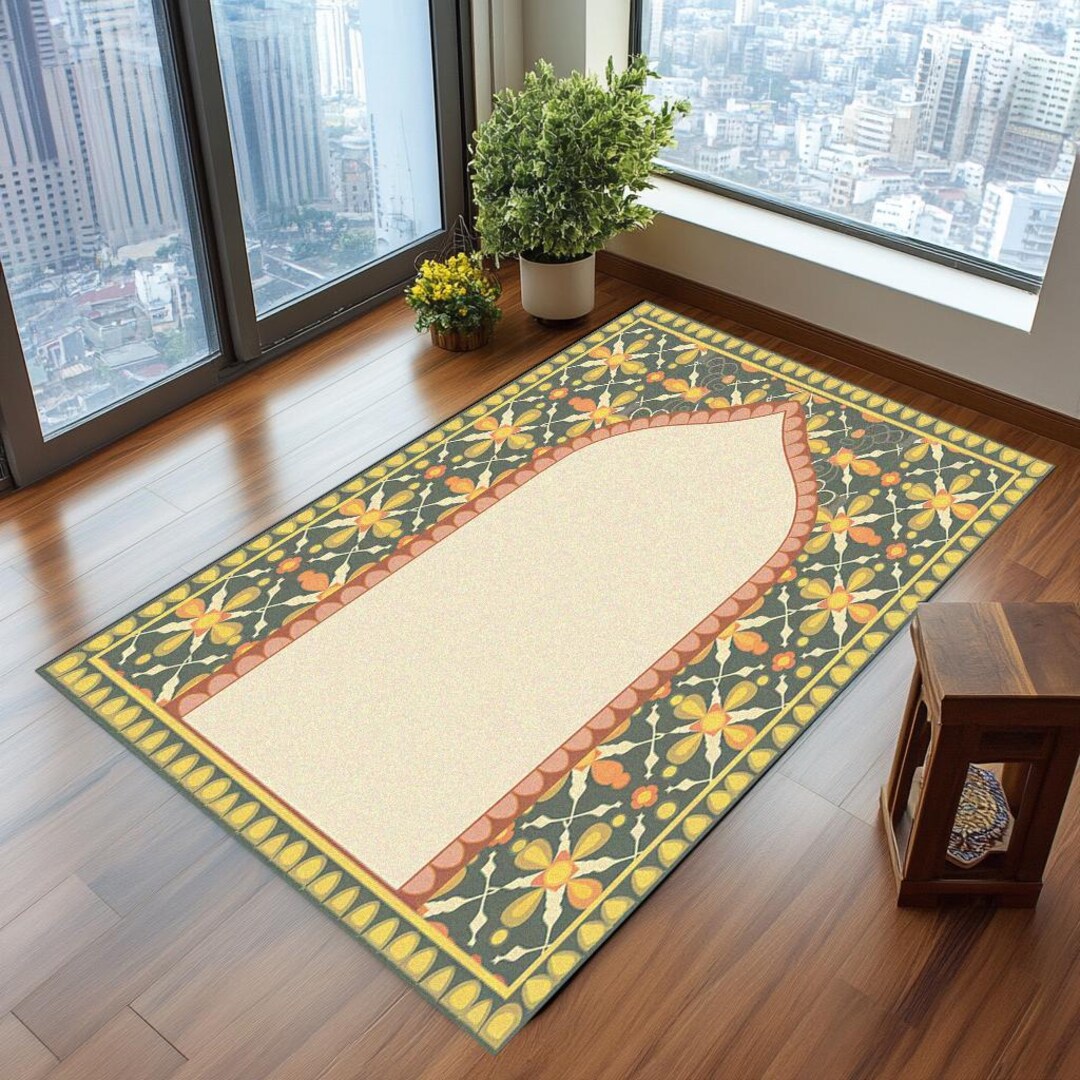 Custom Prayer Rugs Modern Prayer Rug, Multicolor Decorative Prayer Rug, Custom Size Prayer ...