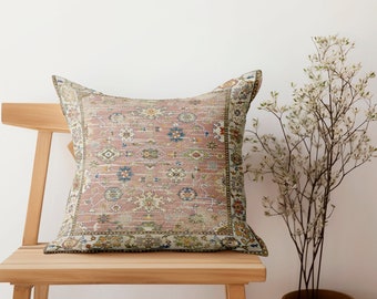 pink pillow cover, handmade pillow, decorative pillow, throw pillow, ethnic pillow, nomadic pillow, cushion cover, boho pillow cover