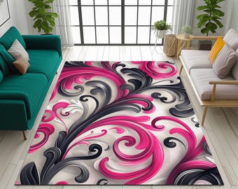 Paddenstoeldesigntapijt, luxe inrichting, stijlvol tapijt, felle kleurentapijt, loper tapijt, entreetapijt huis, wasbaar tapijt, antisliptapijt, gezellig tapijt