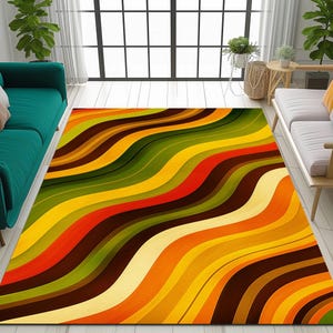Striped pattern rug, Modern printed rug, Colorfuf stylish rug, Hallway runne rug, Soft textured rug, Machine washable rug, Sustainable rug