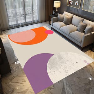 Premium art rug, Textile design rug, Seasonal rug, Modern decor rug, Non slip rug, Handmade rug, Turkish print rug, Washable livingroom rug