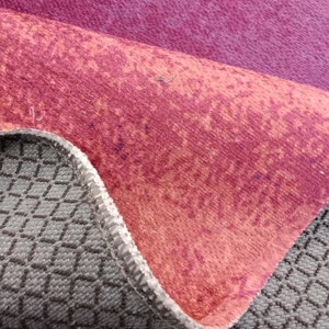 Orange Purple Rug, Modern Rug, Bold Pattern Rug, Abstract Rug, Washable ...