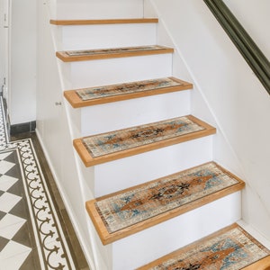 nordischer Treppenteppich, klarwasser-Treppenteppich, abgenutzter Treppenläufer, Teppich für Treppenstufen, ausgezeichneter Treppenteppich, moderner Dekorteppich