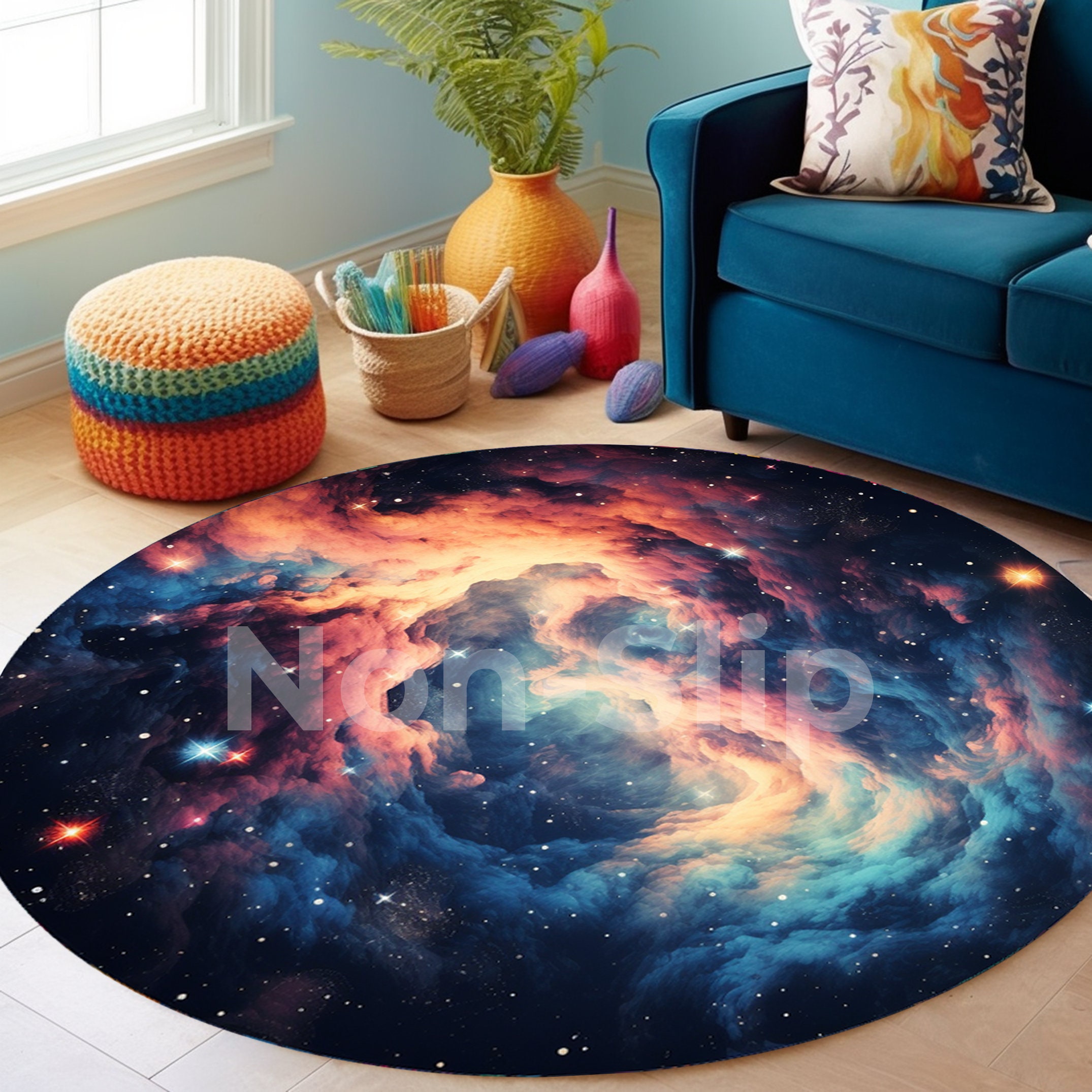 Universe Rug Universe Theme Rug, Galaxy Starry Rug, Outer Space Rug, Luminous Rug ...