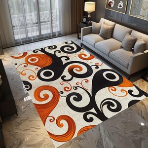 Floral rug, Artistic design rug, Dining room rug, Laundry rug, Luxury farmhouse rug, Modern rug, Durable rug, Non-slip rug, Hallway rug