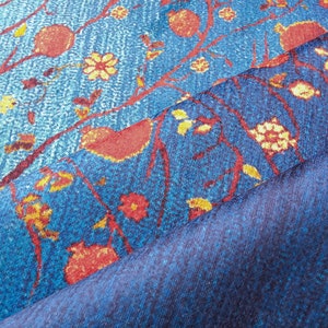Blue turkish rug, Tree rug, Living room rug, Lodge rug, Porch rug, Washable rug, Outdoor rug, Bedroom rug, Printed rug, Floor decor carpet