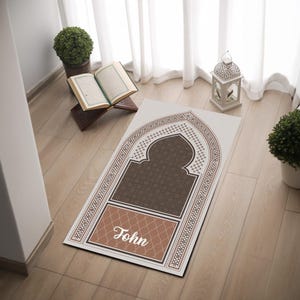 islamic design prayer rug, soft padded prayer, non slip rug , washable rug, minwal prayer rug, turkish prayer rug, foldable turkish rug