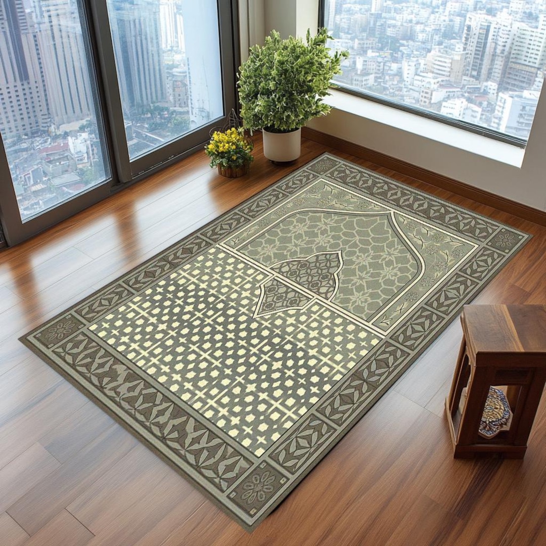 Islamic Rug Wall Islamic Art Design Prayer Rug, Premium Prayer Rug, Mosque Decor Sajadah ...