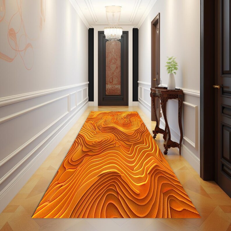 Vortex Area Rug: Modern Living Room Decor, Non-slip Washable Rug - Etsy