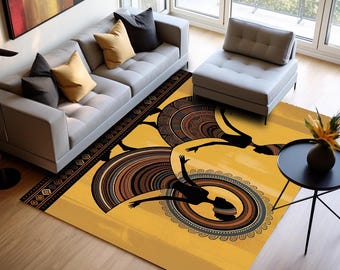 Boho decor rug, Washable Carpet, Printed area rug, Ethnic design non slip rug, Bedroom rug, Corridor runner rug, Diningroom Rug, H-967