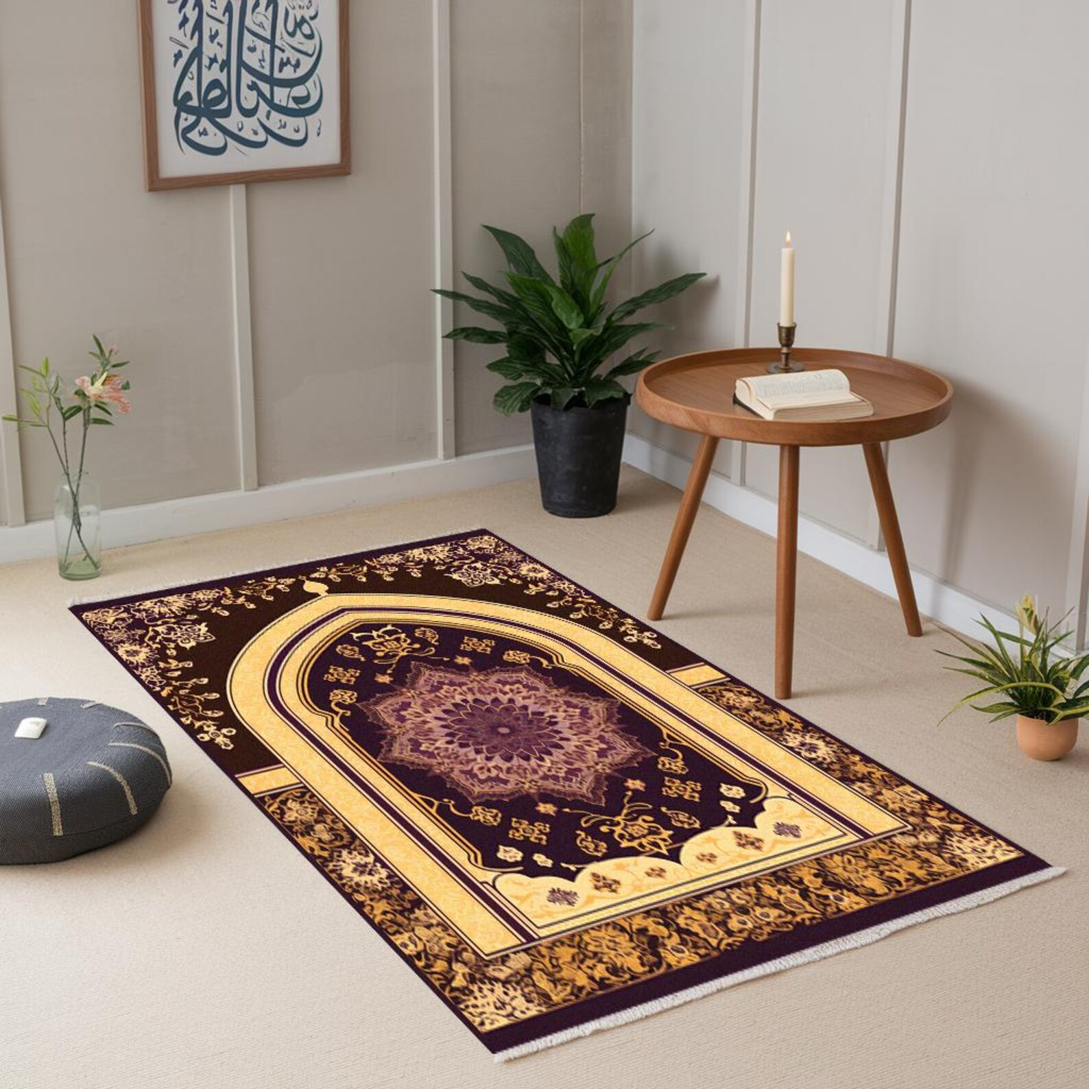 Oriental Design Prayer Rug, Rich Design Prayer Rug, Premium Janamaz ...