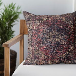 Turkish rug pillow, Handmade pillow, Washable pillow, Printed rug pillow, Cushion cover, Bohemian pillow, Oriental rug pillow, Boho pillow