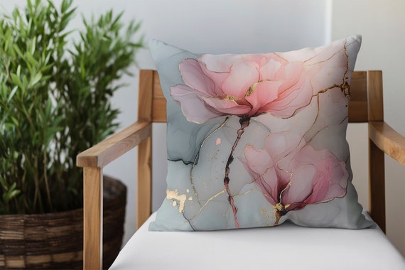 Fairtable Pillow, Luxury Decor, Modern Decor Pillow, Lumbar Pillow, Flower Cushion, Pillow Filling, Couch Pillow Case, Comfort Pillow Cover