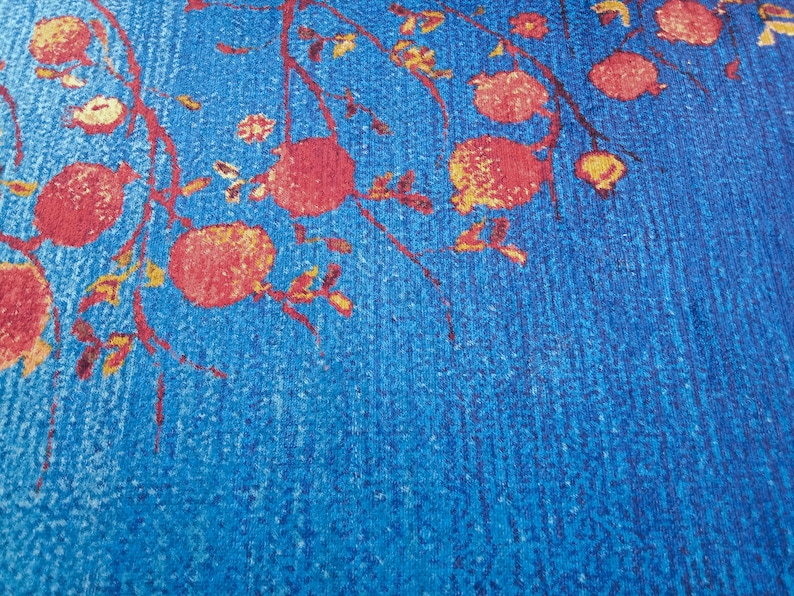 Blue turkish rug, Tree rug, Living room rug, Lodge rug, Porch rug, Washable rug, Outdoor rug, Bedroom rug, Printed rug, Floor decor carpet