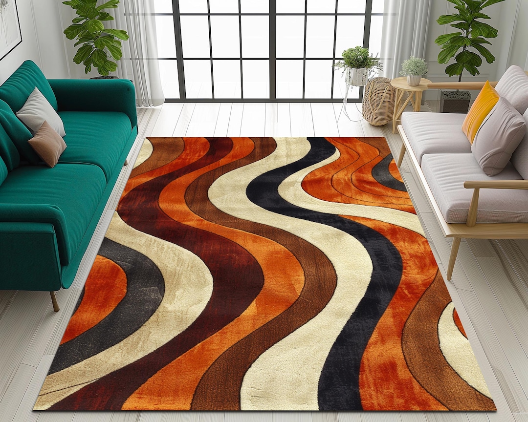 Striped Rug, Dining Room Rug, Modern Style Rug, Bohemian Rug, Non Slip ...