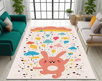 Cute design rug, Rug for bedroom, Home decoration rug, Soft colorful rug, Easy to clean rug, Non-slip rug, Custom sizes rug, Utility rug