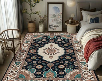 Minimalist rug, Machine washable rug, Soft rug for any room, Non slip area rug, Tiny rug, Anatolian pattern rug, Decorative rug, H-848