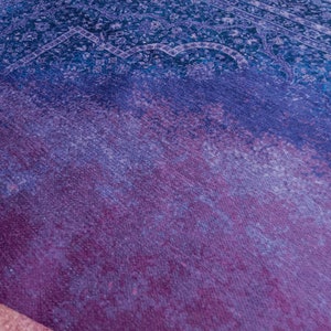 Orange Purple Rug, Modern Rug, Bold Pattern Rug, Abstract Rug, Washable ...