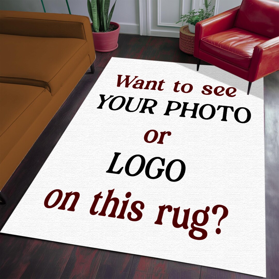 Print Photo Rug Custom Photo Rug, Personalized Logo Rug, Print Your Image, Custom Floor ...