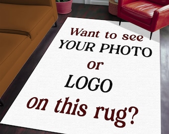 Custom Photo Rug, Personalized Logo Rug, Print Your Image, Custom Floor Mat, Personalized Rug with Your Photo or Logo, Gift Idea Rug