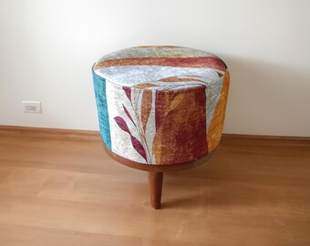 Eleganter Fußschemel, Modernes Saloon Dekor, herzerwärmendes Geschenk, Soft Touch Bank, Runder Teetisch, Ottomane Türsitz, Vanity Pouf Hocker, F-18