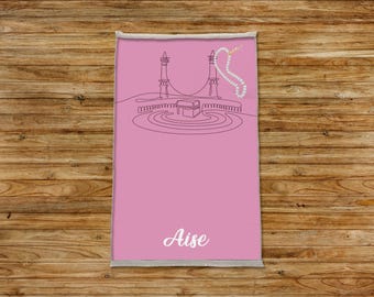 Prayer Rug For Mom, Washable Prayer Rug, Personalized Rug, Sajadah Rug, Muslim Prayer Rug, Islamic Rug, Mosque Prayer Rug, Pink Prayer Rug