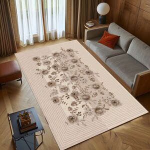 Living room rug, Turkish rug, Area rug, Bedroom rug, Washable rug, Safe carpet, Non slip base rug, Printed rug, Cotton base rug