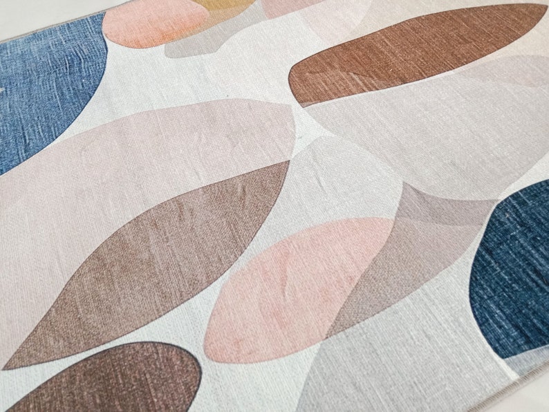 Non-slip rug, Bedroom area rug, Balcony rug, Colourful rug, Washable rug, Geometric patterned rug, Contemporary rug, Easy to clean rug,