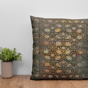 Handmade boho decor turkish rug pattern one side printed cushion cover, machine washable, gift for moving, soft durable thick
